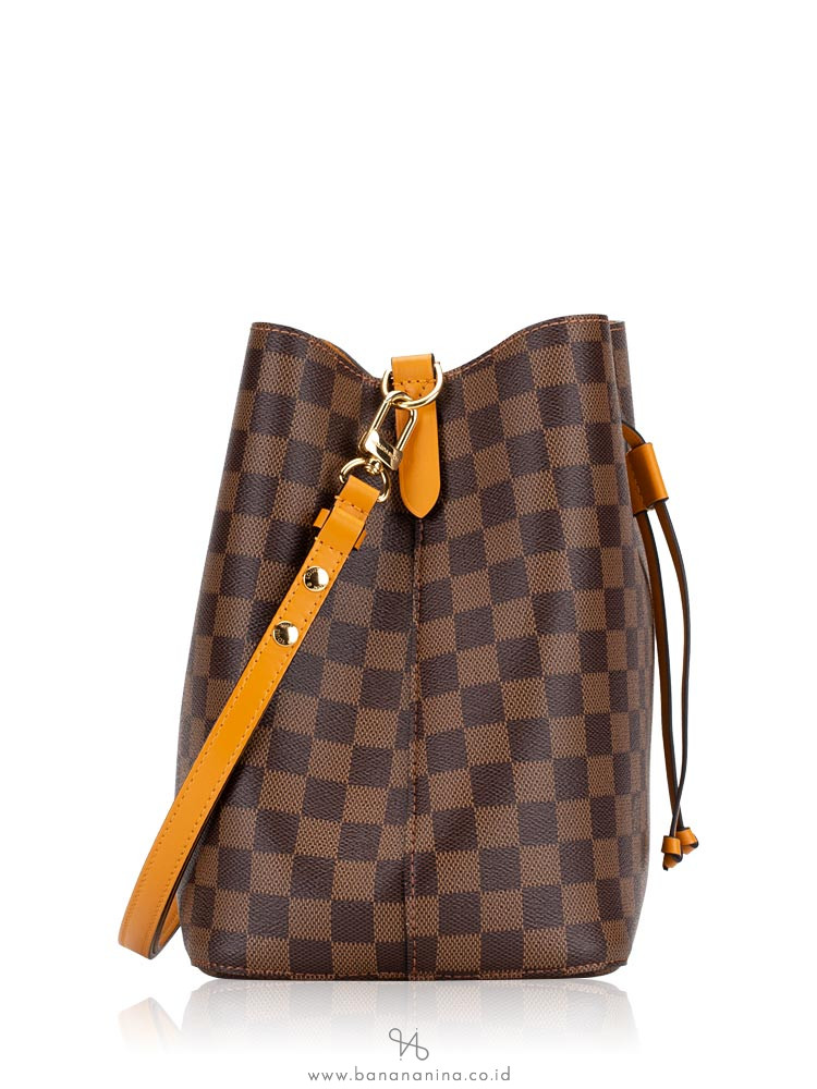 LOUIS VUITTON Damier Ebene Neonoe MM Safran