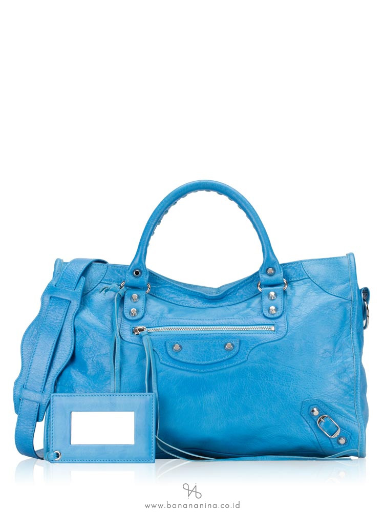 BALENCIAGA Classic Silver City Blue Azur