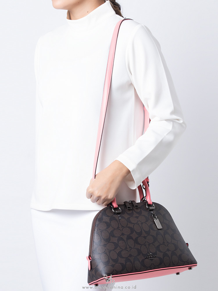 Coach katy satchel outlet in signature canvas red
