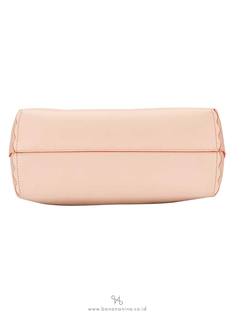 FENDI Studded Scallop Small By The Way Peach