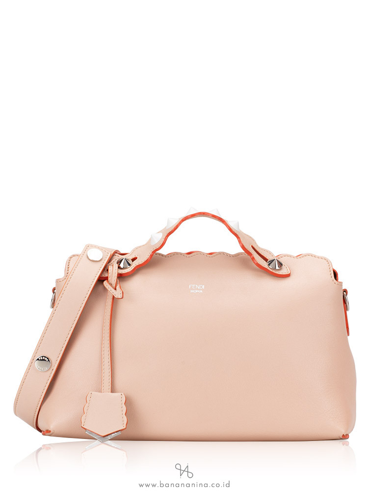 FENDI Studded Scallop Small By The Way Peach