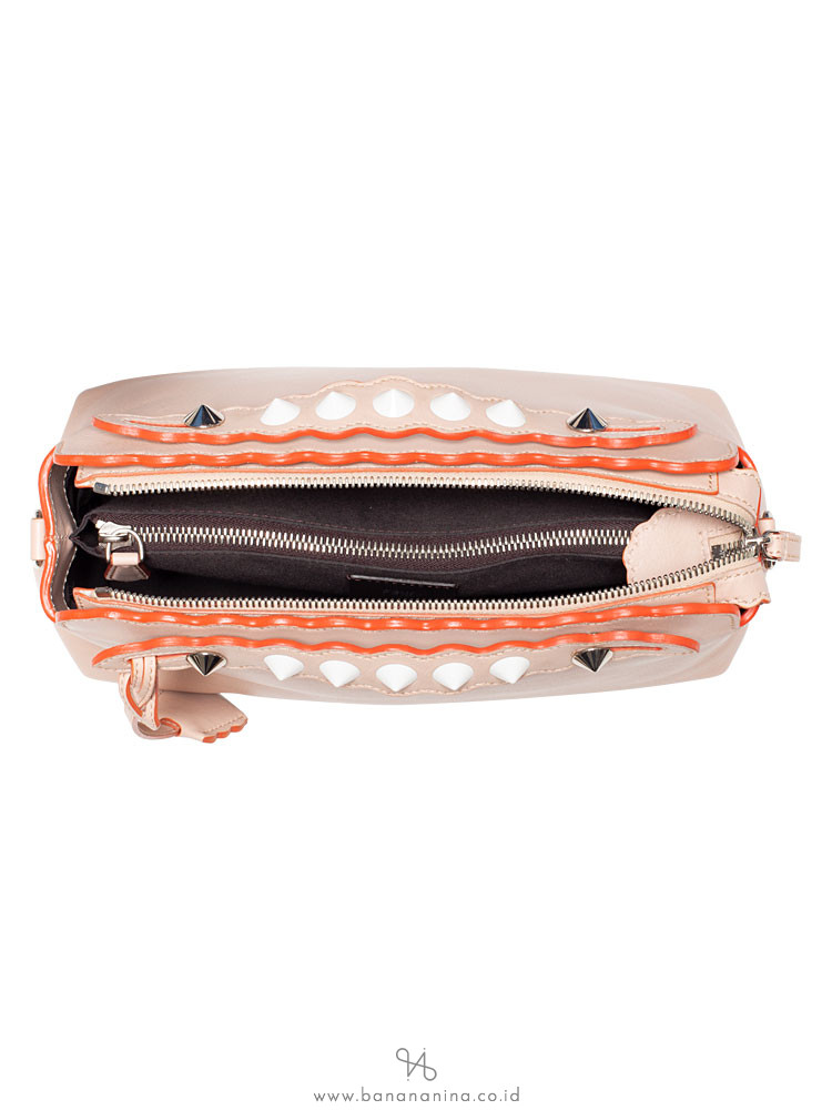 FENDI Studded Scallop Small By The Way Peach