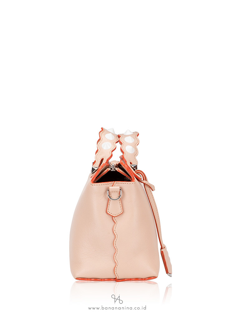 FENDI Studded Scallop Small By The Way Peach