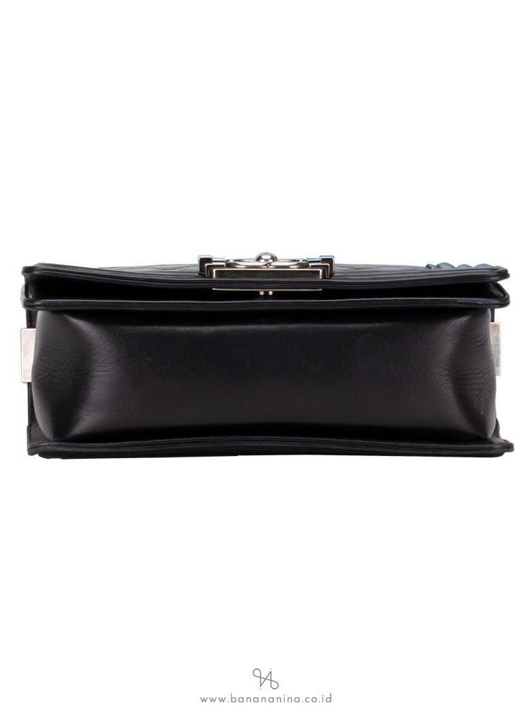 CHANEL Calfskin Small Boy Flap Bag Black