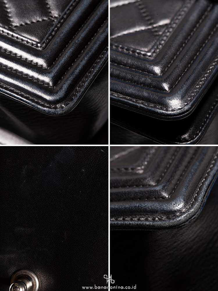 CHANEL Calfskin Small Boy Flap Bag Black