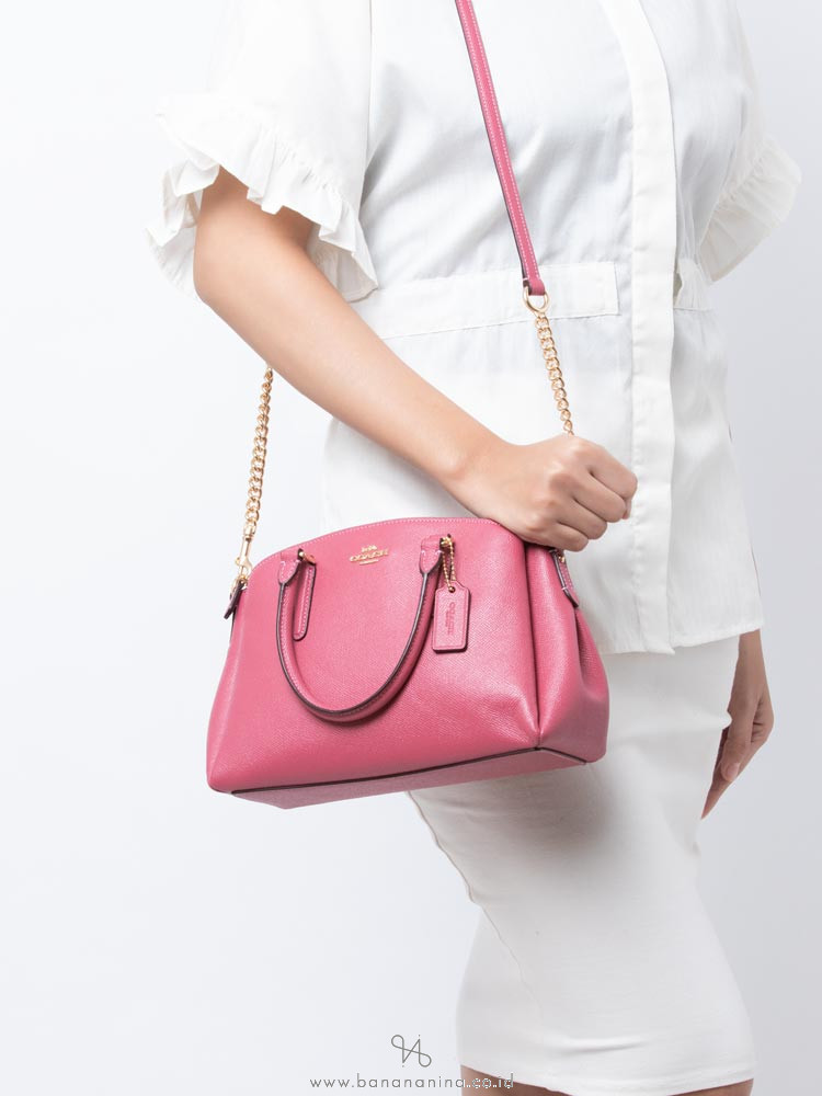 COACH 28977 Crossgrain Mini Sage Carryall Strawberry