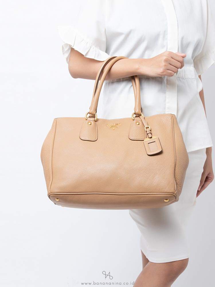 PRADA BR4482 Vitello Daino Toteo Sughero