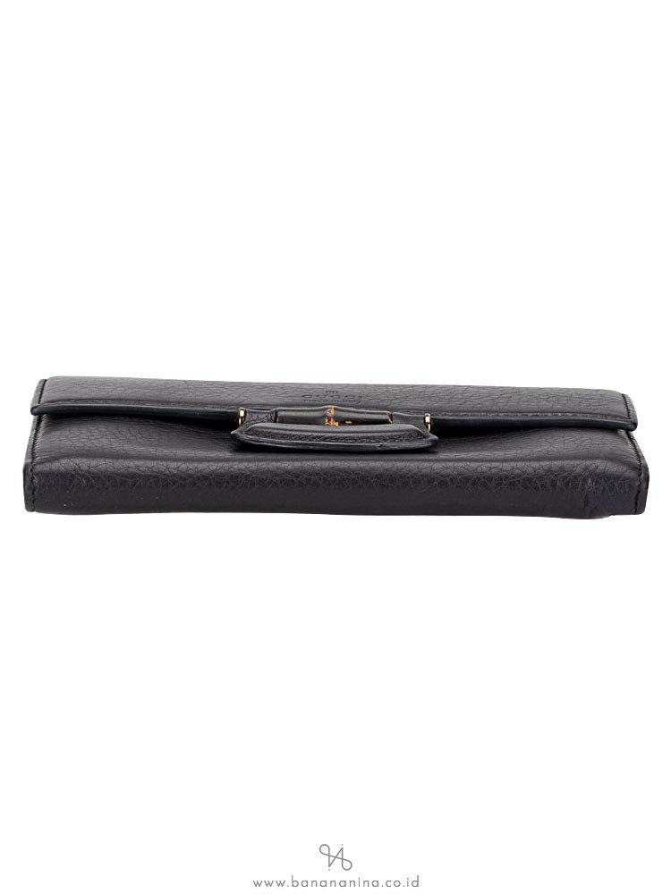 GUCCI Nouveau Bamboo Wallet Black