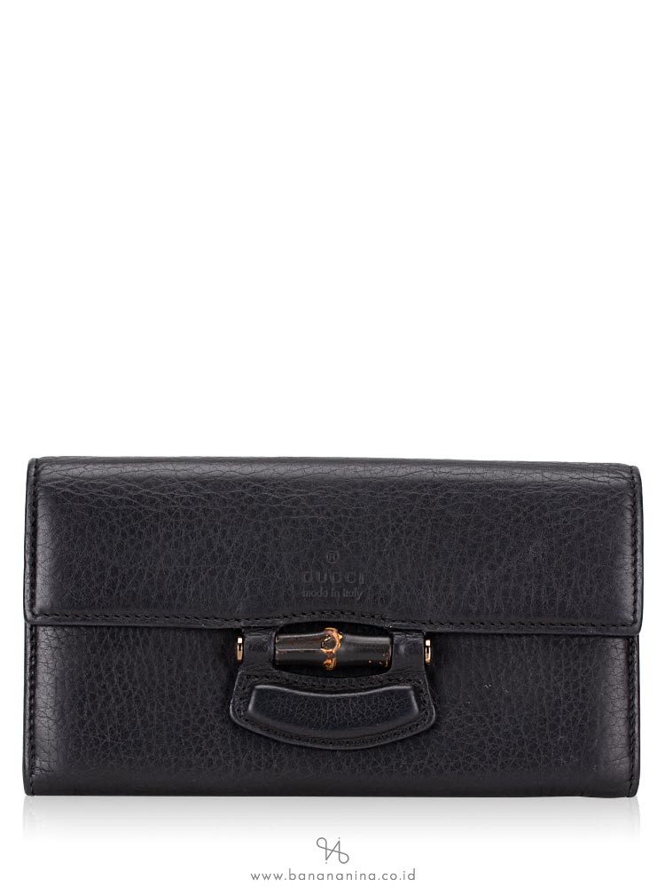 GUCCI Nouveau Bamboo Wallet Black