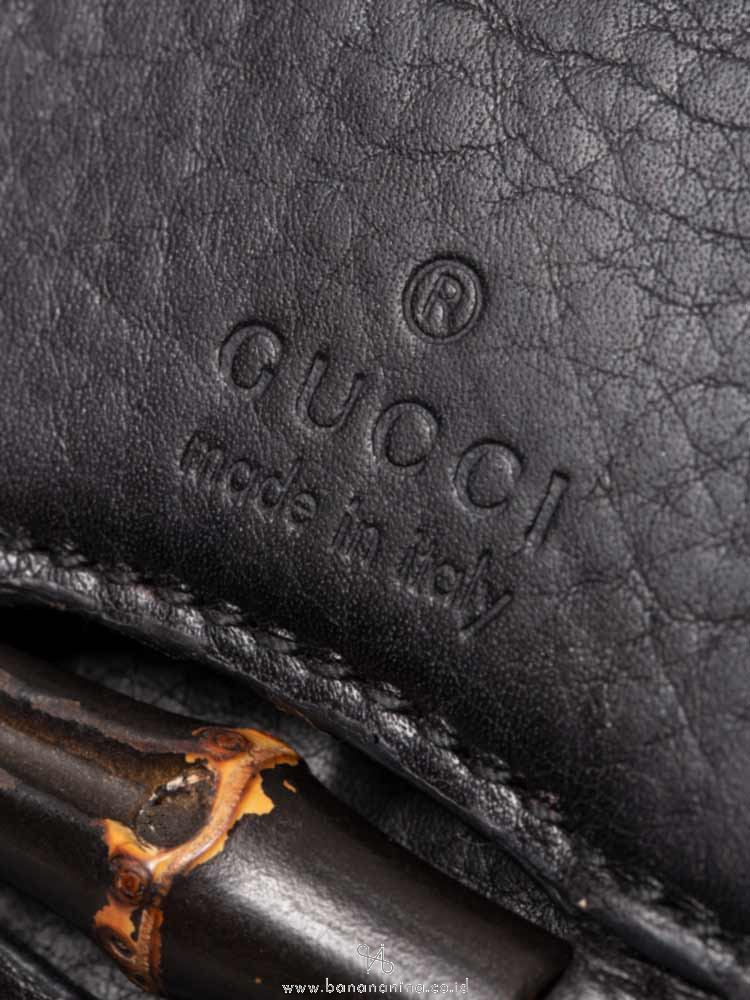 GUCCI Nouveau Bamboo Wallet Black