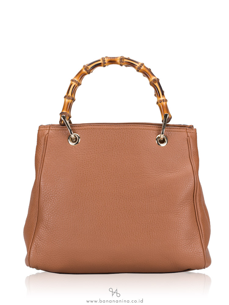 GUCCI Small Bamboo Shopper Tan