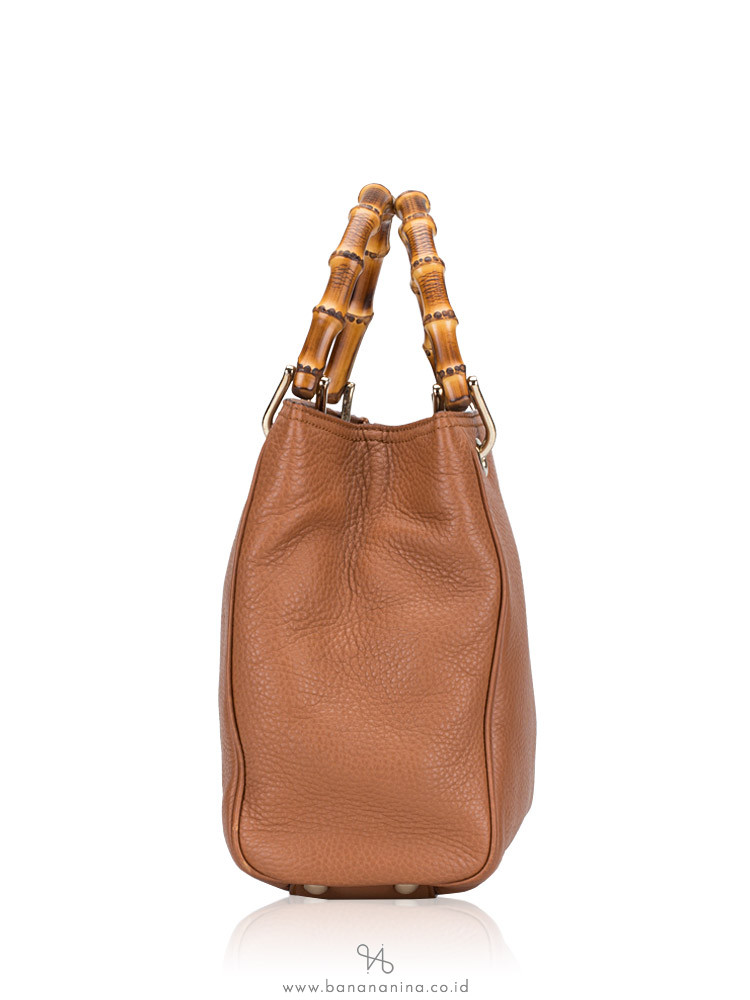 GUCCI Small Bamboo Shopper Tan