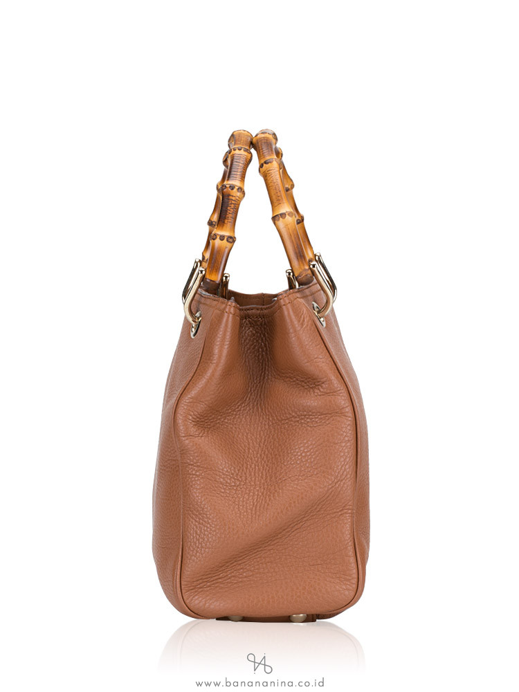 GUCCI Small Bamboo Shopper Tan
