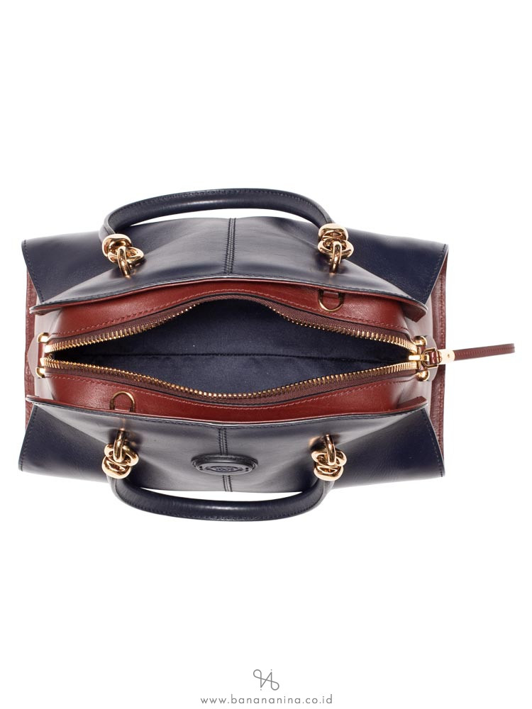 TOD'S Sella Small Bowler Bag Navy Blue