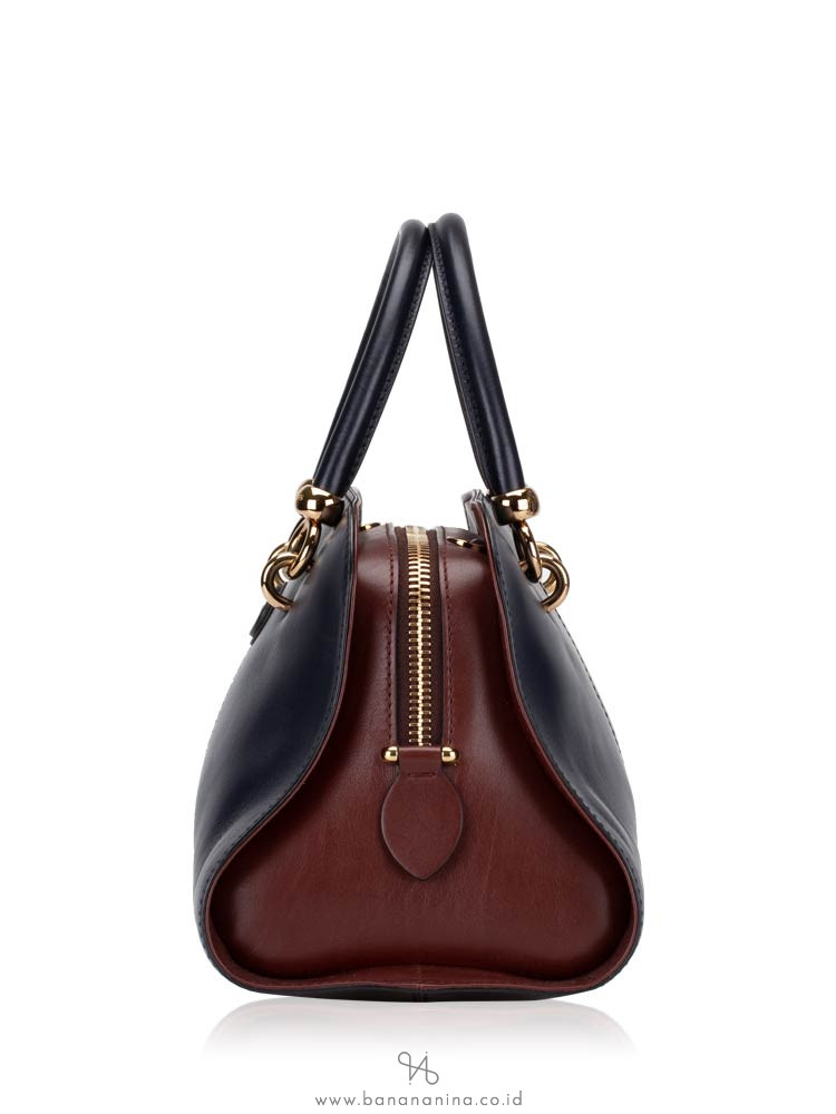TOD'S Sella Small Bowler Bag Navy Blue