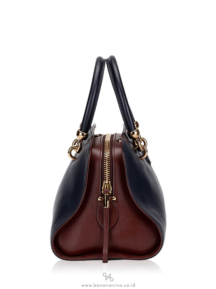 TOD'S Sella Small Bowler Bag Navy Blue