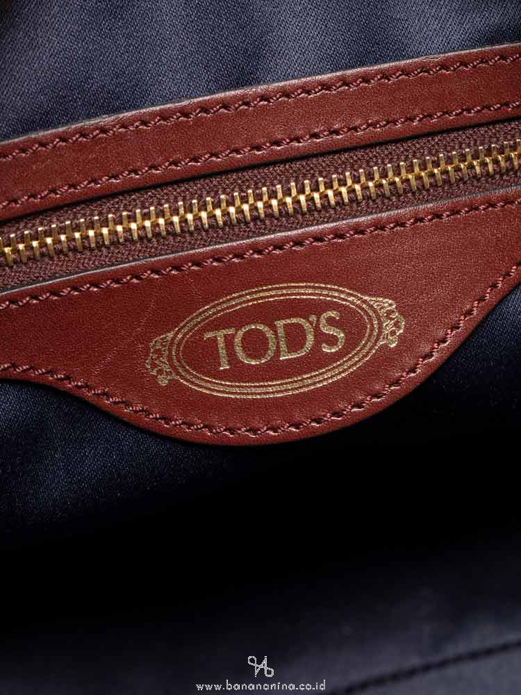 TOD'S Sella Small Bowler Bag Navy Blue