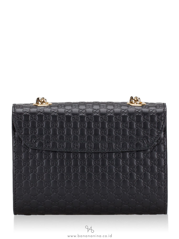 GUCCI Microguccissima Mini Emily Shoulder Bag Black