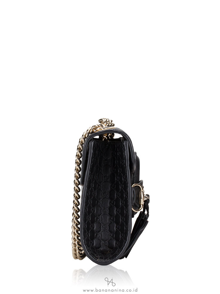 GUCCI Microguccissima Mini Emily Shoulder Bag Black