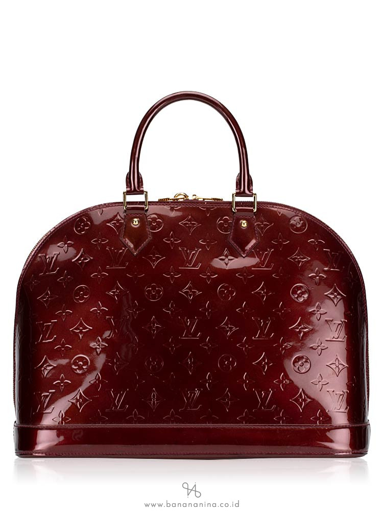 LOUIS VUITTON Monogram Vernis Alma GM Rouge Fauviste
