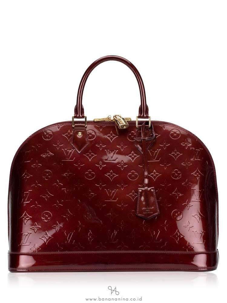 LOUIS VUITTON Monogram Vernis Alma GM Rouge Fauviste