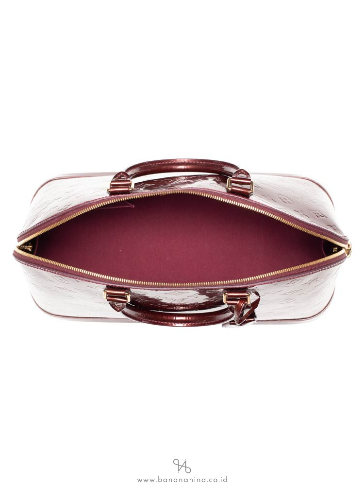 LOUIS VUITTON Monogram Vernis Alma GM Rouge Fauviste