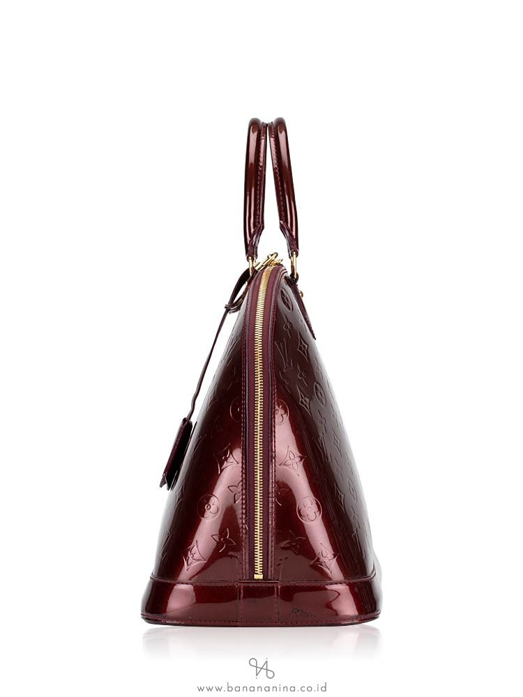 LOUIS VUITTON Monogram Vernis Alma GM Rouge Fauviste