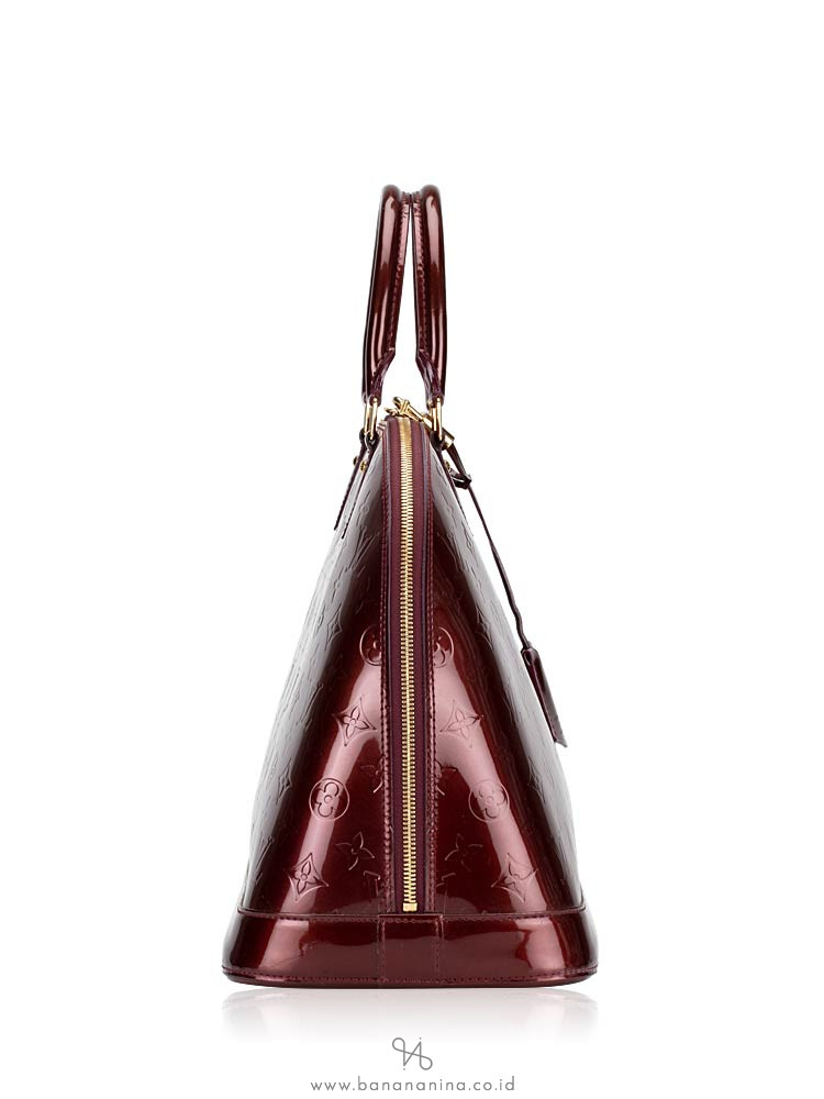 LOUIS VUITTON Monogram Vernis Alma GM Rouge Fauviste