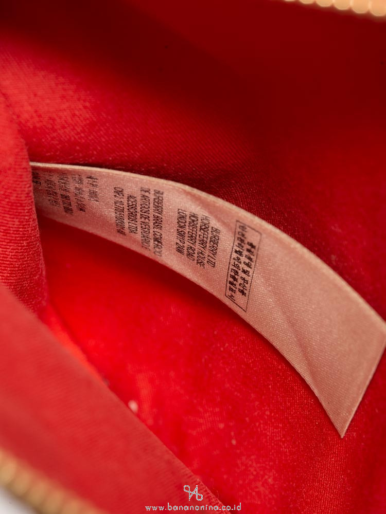 BURBERRY Haymarket Check Small Canterbury Tote Coral Red