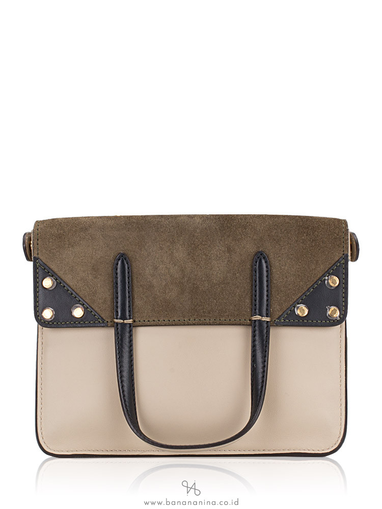 FENDI Vitello Grace Flip Small Shoulder Bag Cloud Forest