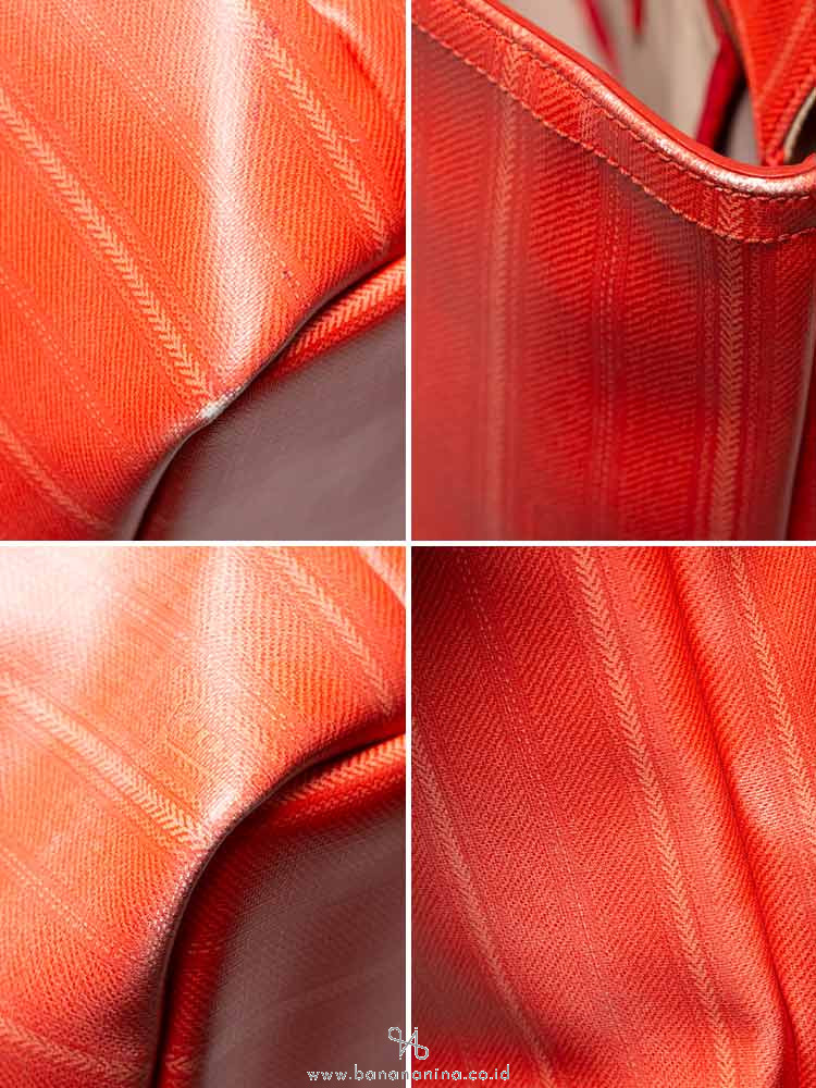 COACH 23108P Legacy Weekend Ticking Stripe Tote Red