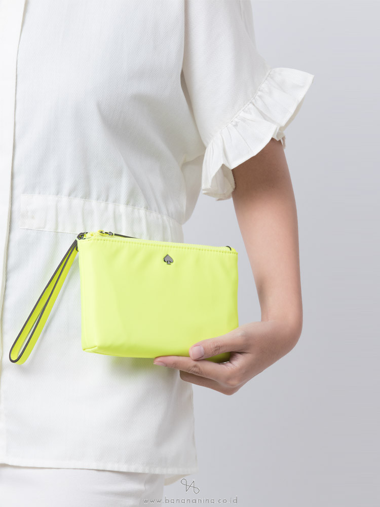 KATE SPADE Jae Medium Double Zip Wristlet Radiant Yellow