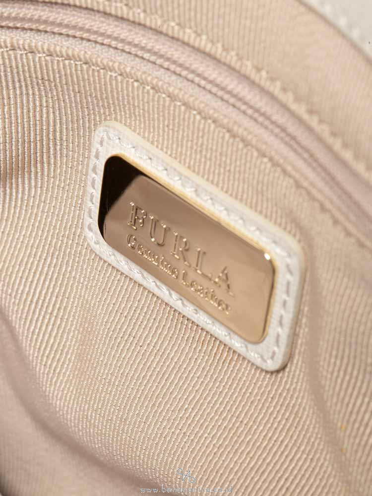FURLA Leather Large Tote Ghiaccio