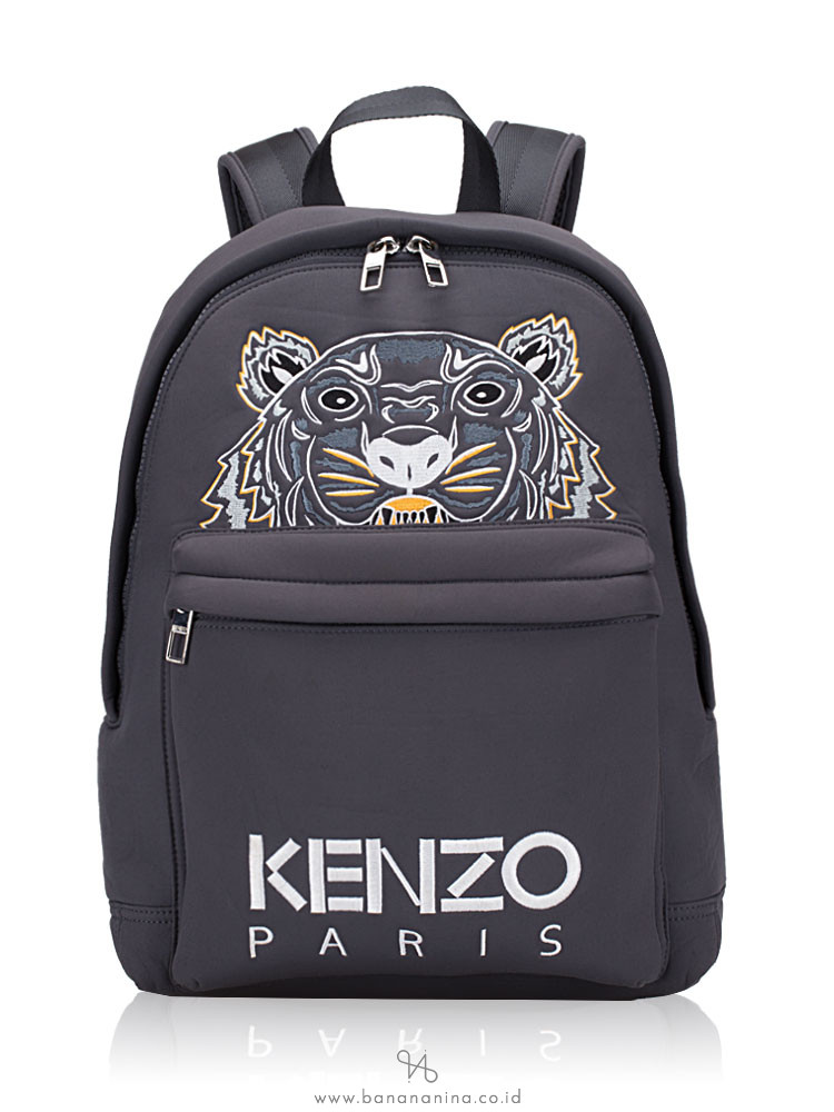 KENZO Tiger Large Neoprene Backpack Grey
