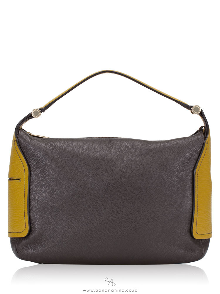 FURLA Cindy Medium Hobo Chocolate Lime