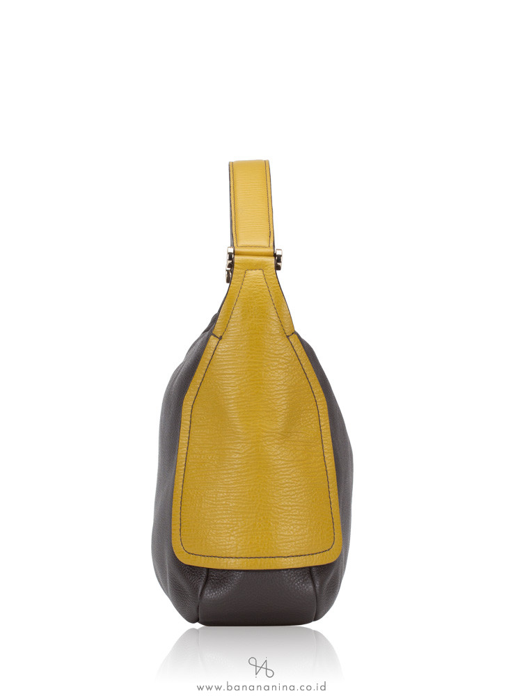 FURLA Cindy Medium Hobo Chocolate Lime