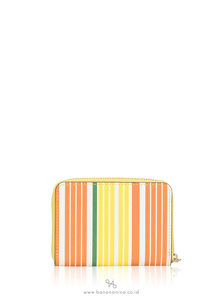 TORY BURCH Emerson Zip Coin Case Sunrise Stripe XL