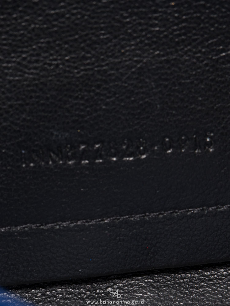 YSL Grain de Poudre Matelasse Chevron Monogram Chain Wallet Blue Majorelle Gold