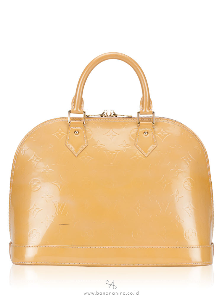 LOUIS VUITTON Monogram Vernis Alma PM Rose Florentine