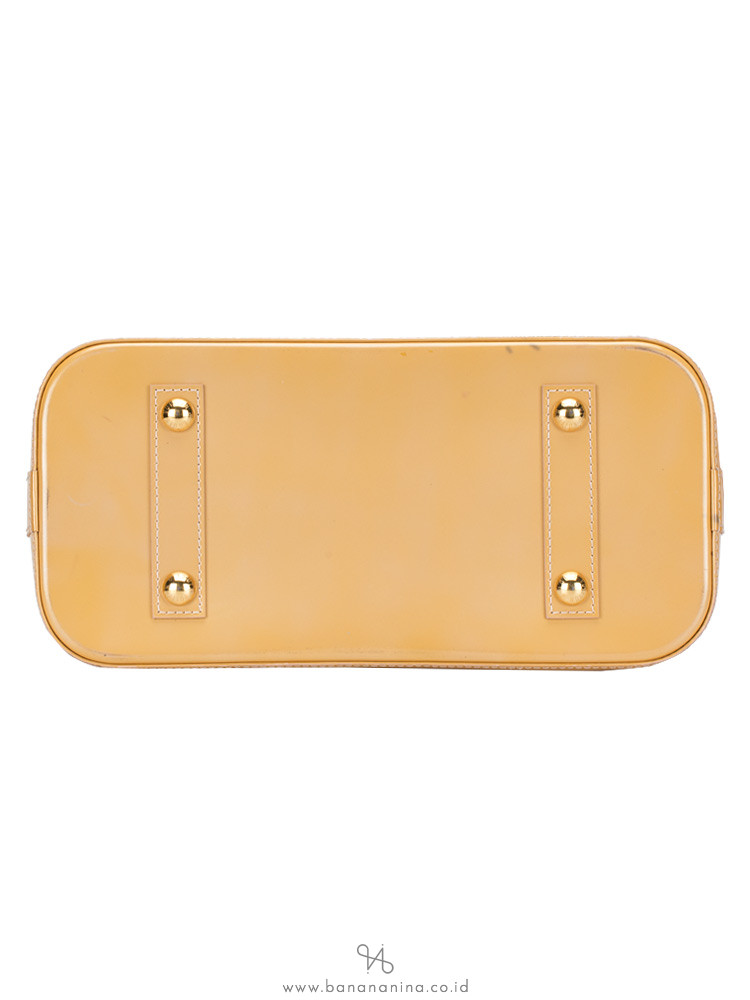 LOUIS VUITTON Monogram Vernis Alma PM Rose Florentine