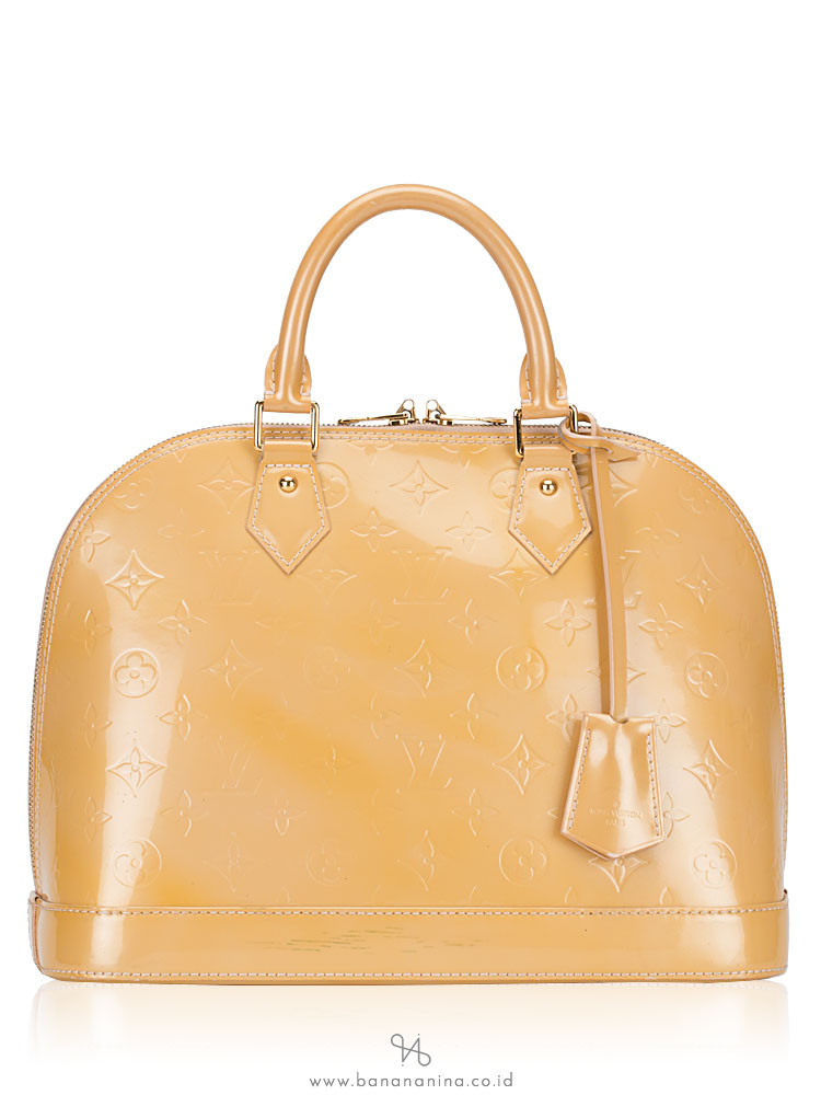 LOUIS VUITTON Monogram Vernis Alma PM Rose Florentine
