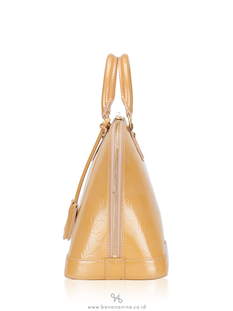 LOUIS VUITTON Monogram Vernis Alma PM Rose Florentine