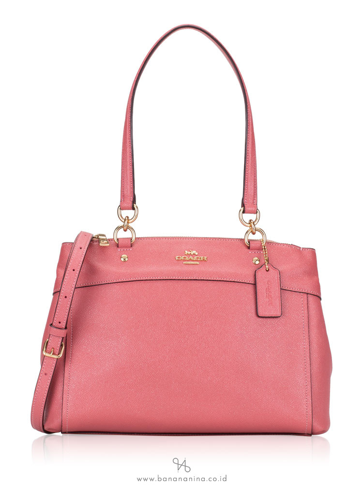 COACH 32197 Crossgrain Glitter Brooke Carryall Peony
