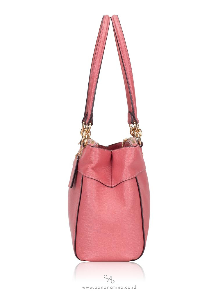 COACH 32197 Crossgrain Glitter Brooke Carryall Peony