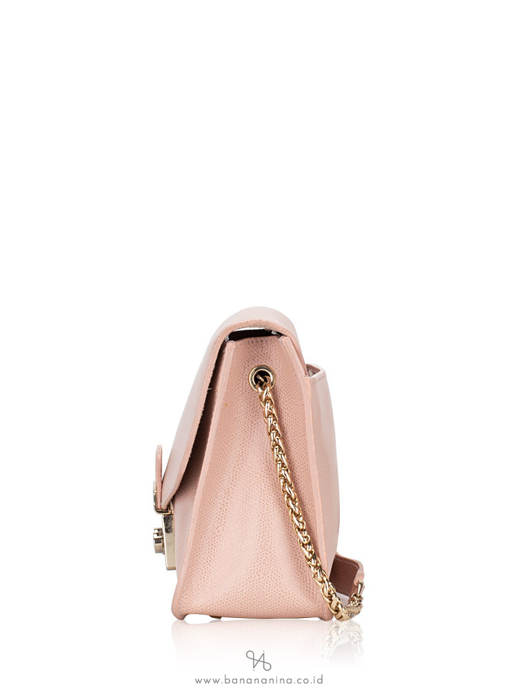 FURLA Metropolis Medium Chain Shoulder Bag Moonstone