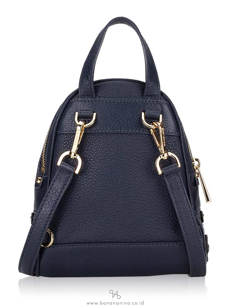MICHAEL KORS Rhea XS Floral Applique Leather Backpack Admiral