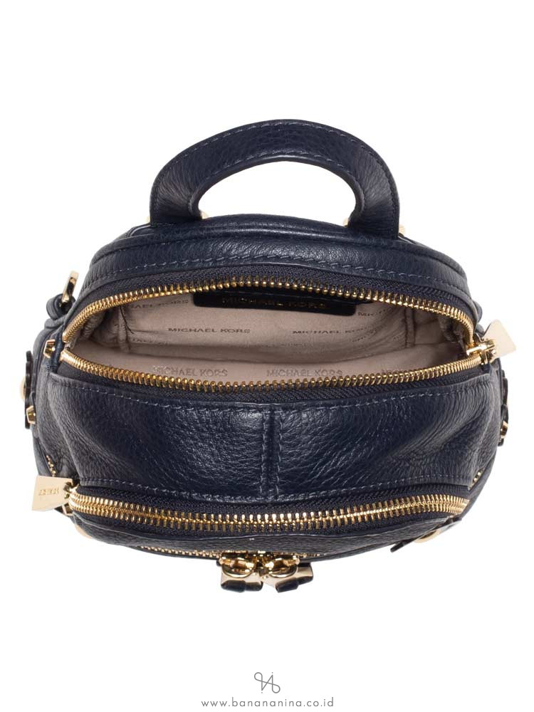 MICHAEL KORS Rhea XS Floral Applique Leather Backpack Admiral