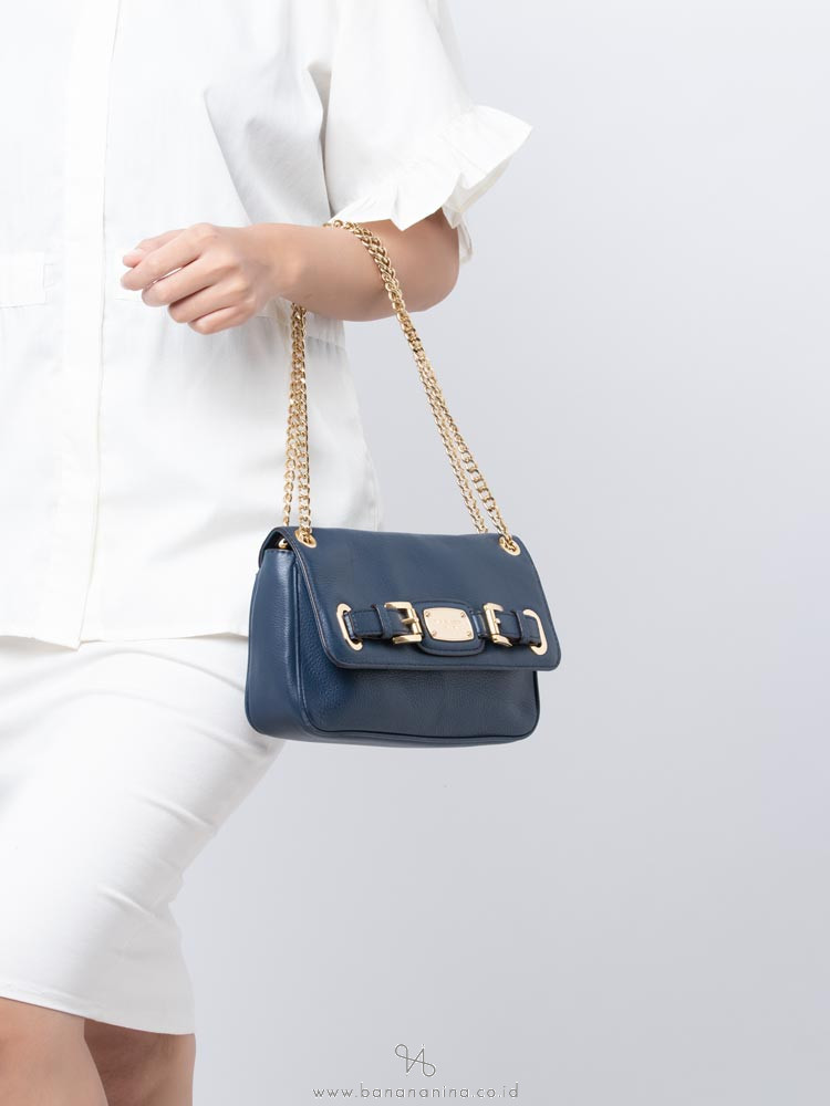 MICHAEL KORS Hamilton Small Shoulder Flap Admiral