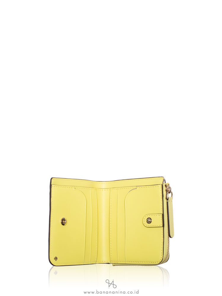KATE SPADE Jackson Small No Window L-Zip Bifold Lime Light