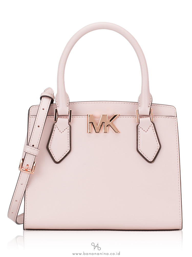 MICHAEL KORS Mott Leather Medium Messenger Powder Blush